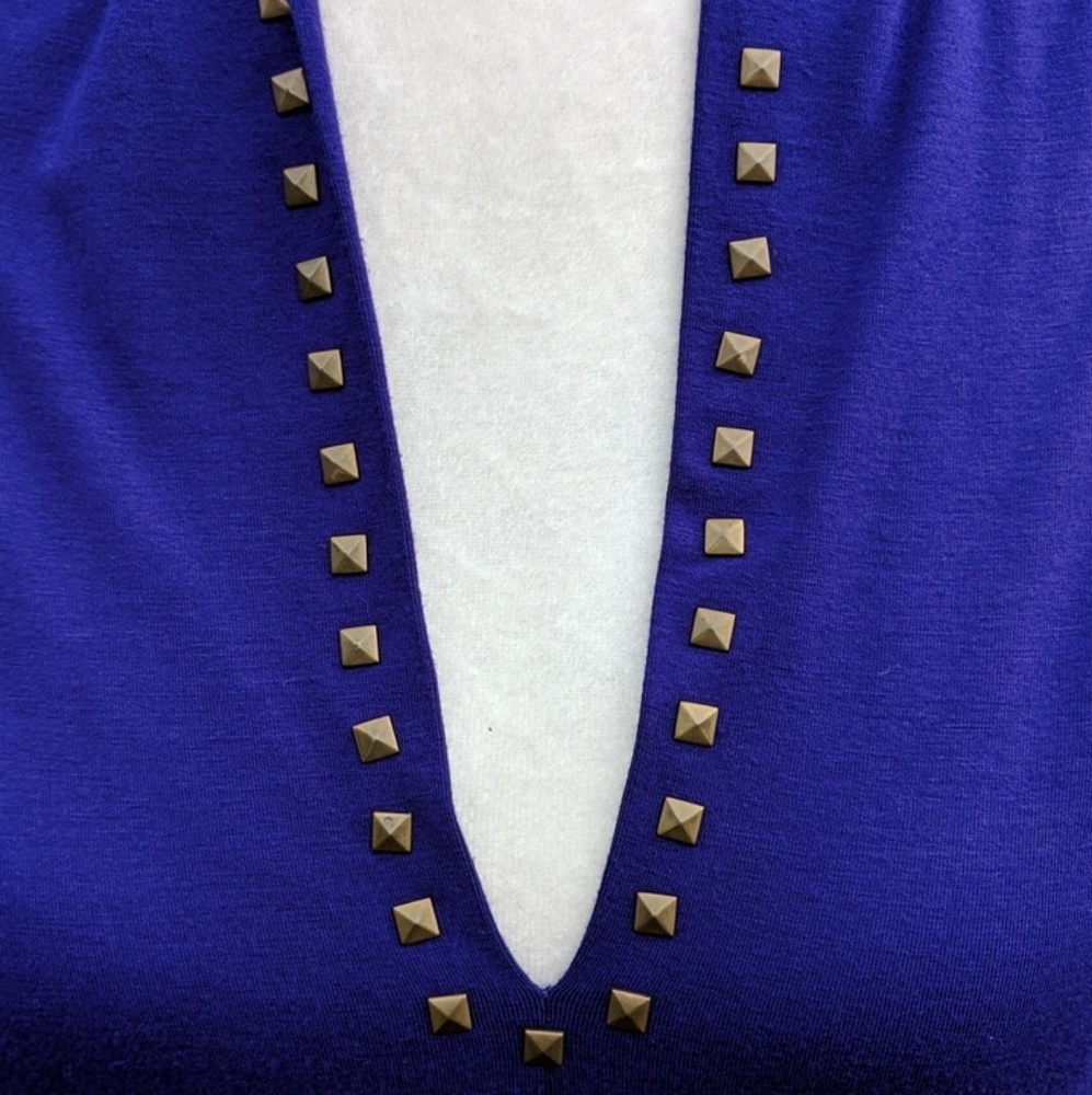 Royal purple studded shirt- Sale! - Picture 4 of 5